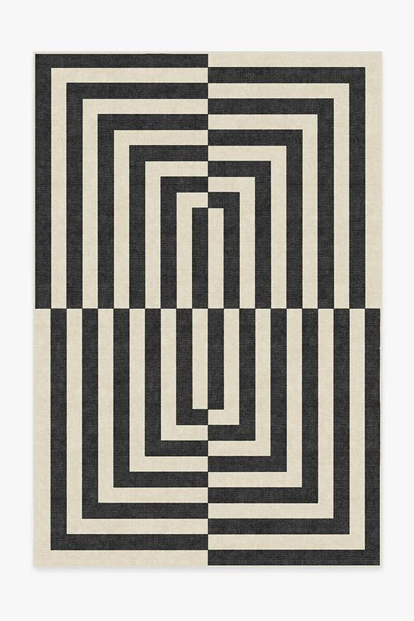 Op Art Charcoal Rug by Jonathan Adler | Ruggable US | Ruggable