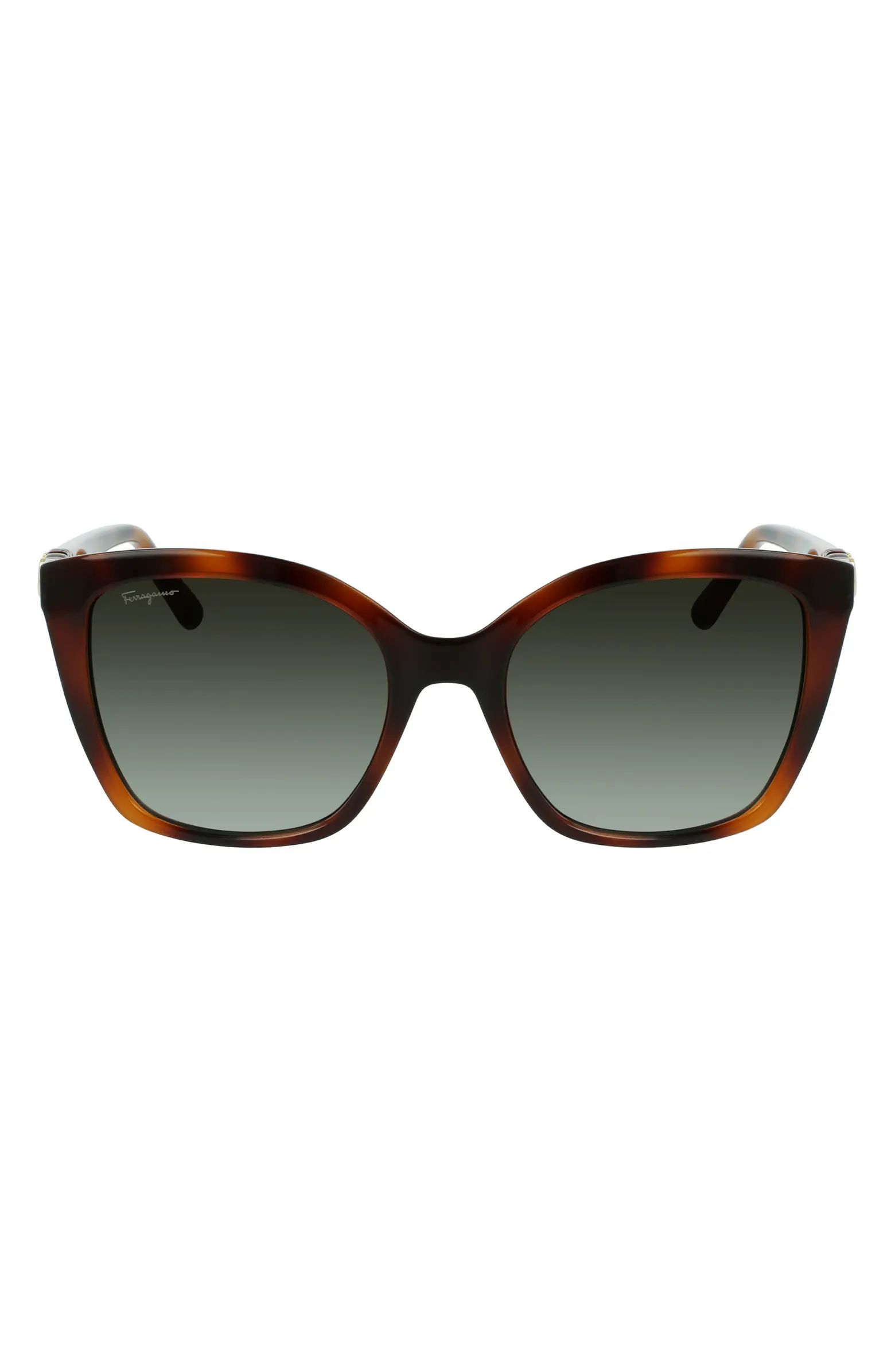 FERRAGAMO Gancini 54mm Rectangular Sunglasses | Nordstrom | Nordstrom