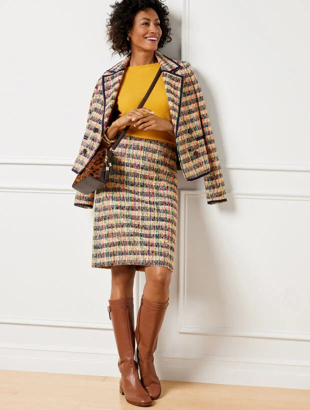 Café Tweed A-Line Skirt | Talbots