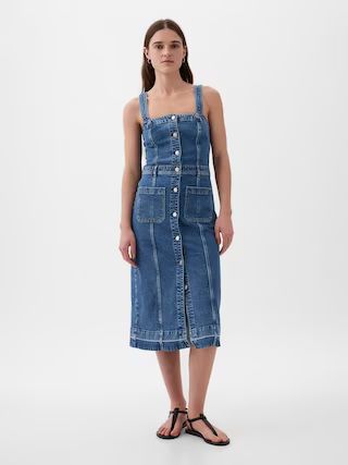 Apron Denim Midi Dress | Gap (US)