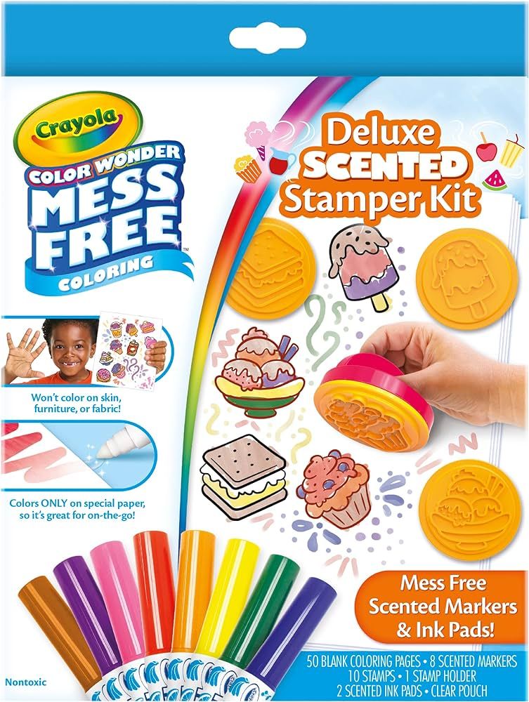 Crayola Color Wonder Mess Free Coloring Set, 50 Blank Coloring Pages, Scented Color Wonder Stamps... | Amazon (US)