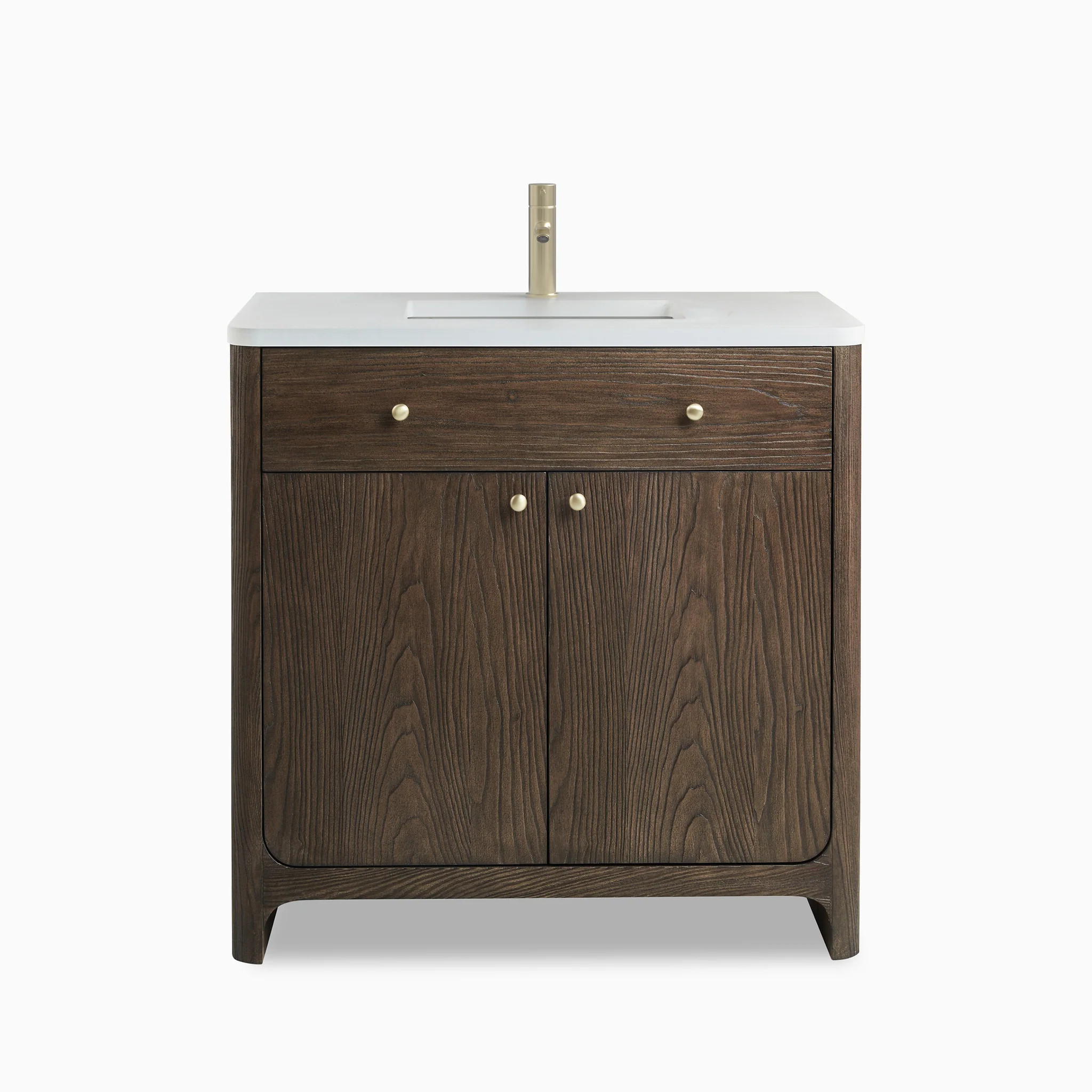 Colton 36" Single Vanity in Sable in with 3 cm White Zeus Quartz Top | Edward Martin