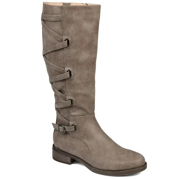Brinley Co. Womens Lace-up Detail Riding Boot - Walmart.com | Walmart (US)