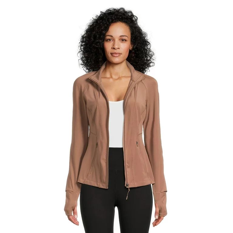 Avia Women's Performance Full Zip Jacket with Thumbholes, Sizes S-3XL | Walmart (US)