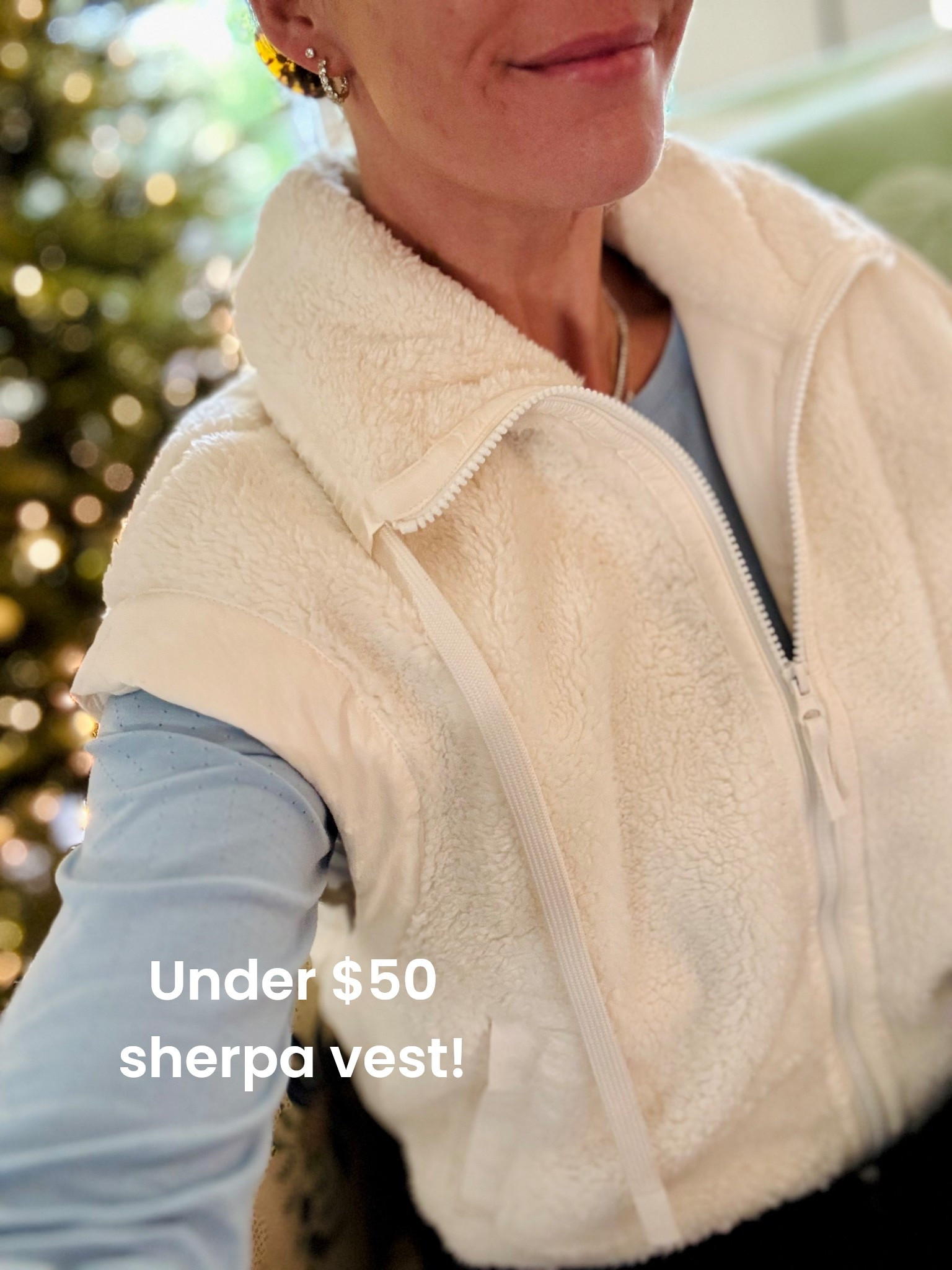 Loving this vest! In a small. Size up if you want it to be longer to cover booty. 

#LTKmomlife #LTKSeasonal #LTKFindsUnder50