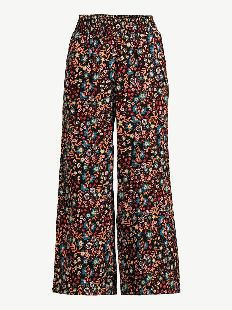 Joyspun Women's Smocked Waist Gauze Sleep Pants, Sizes S to 3X | Walmart (US)