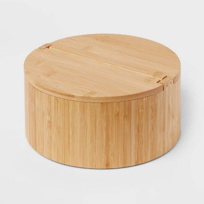 9" x 4" Circular Hinge Lid Bamboo Countertop Organizer - Brightroom™ | Target