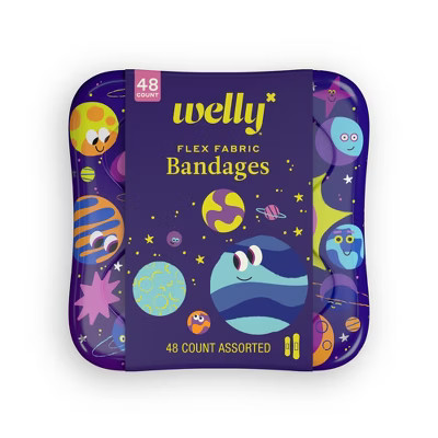 Welly Kids' Flex Fabric Bandages - Space - 48ct | Target