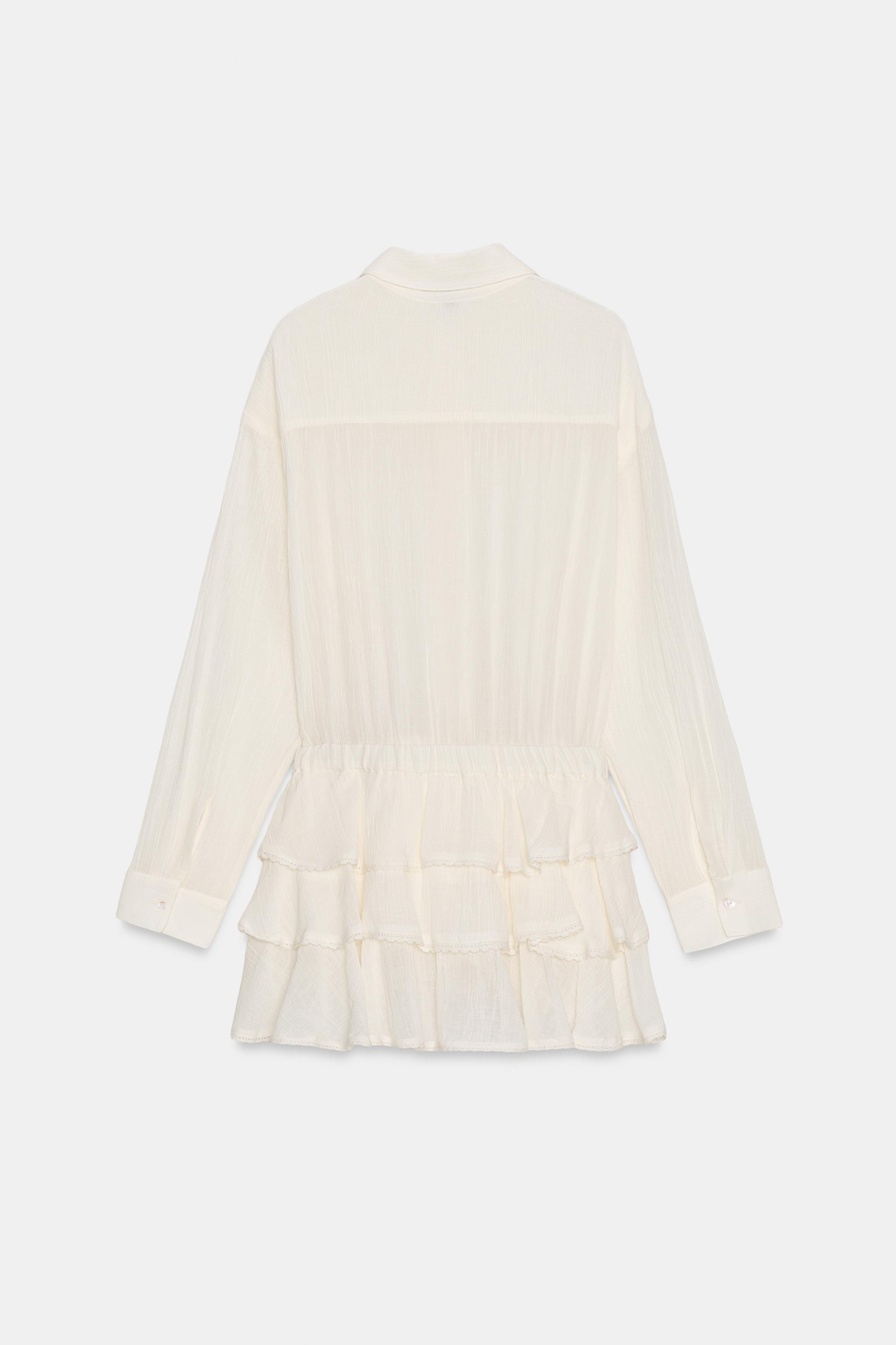 CHIFFON RUFFLED JUMPSUIT DRESS | Zara UK