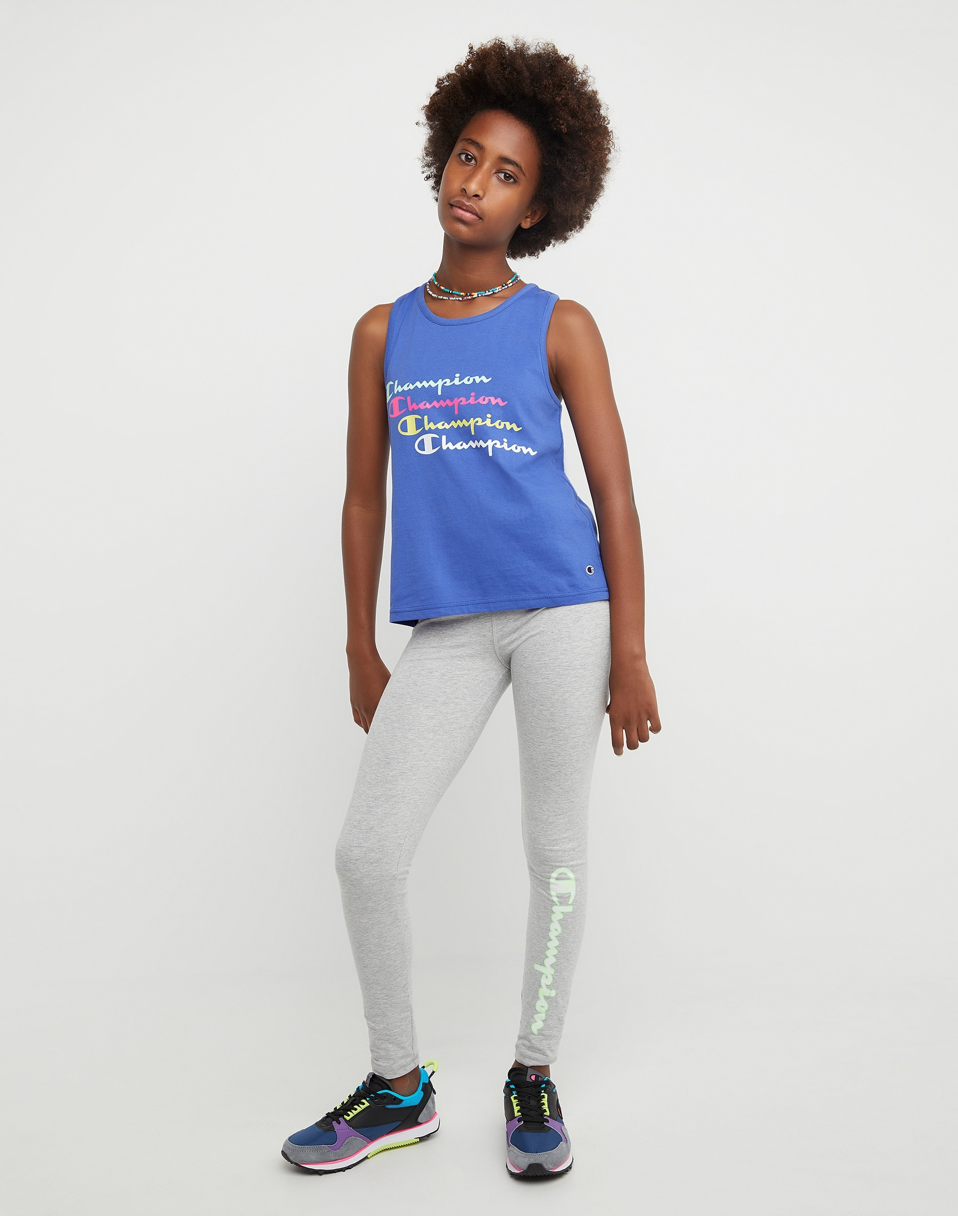 Big Girls' Tank Top, Stair Stack Script | ChampionUSA.com (Hanesbrands Inc.)