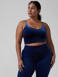 Elation V-Neck Velvet Crop D-DD+ | Athleta