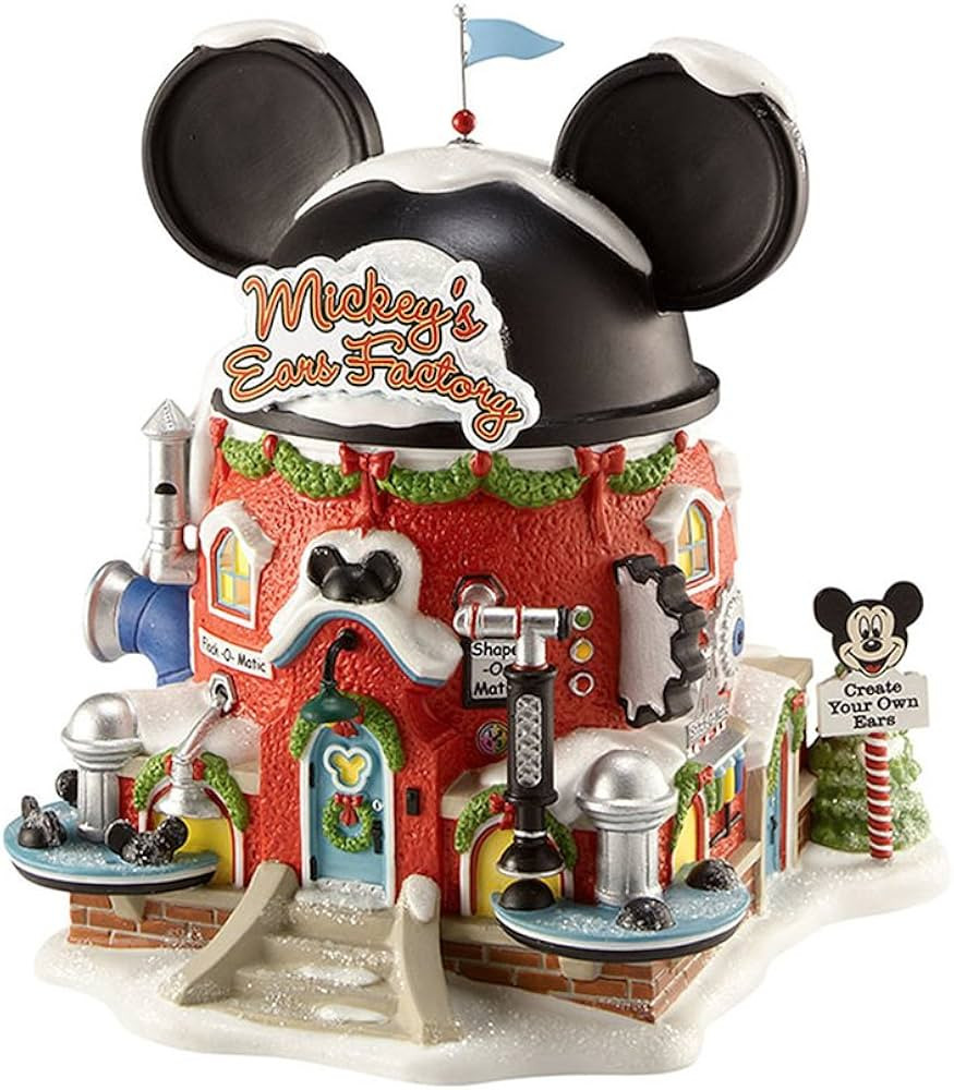Department 56 North Pole Village Mickey's Ear Factory Miniature Lit Building 6.69 Inch | Amazon (US)