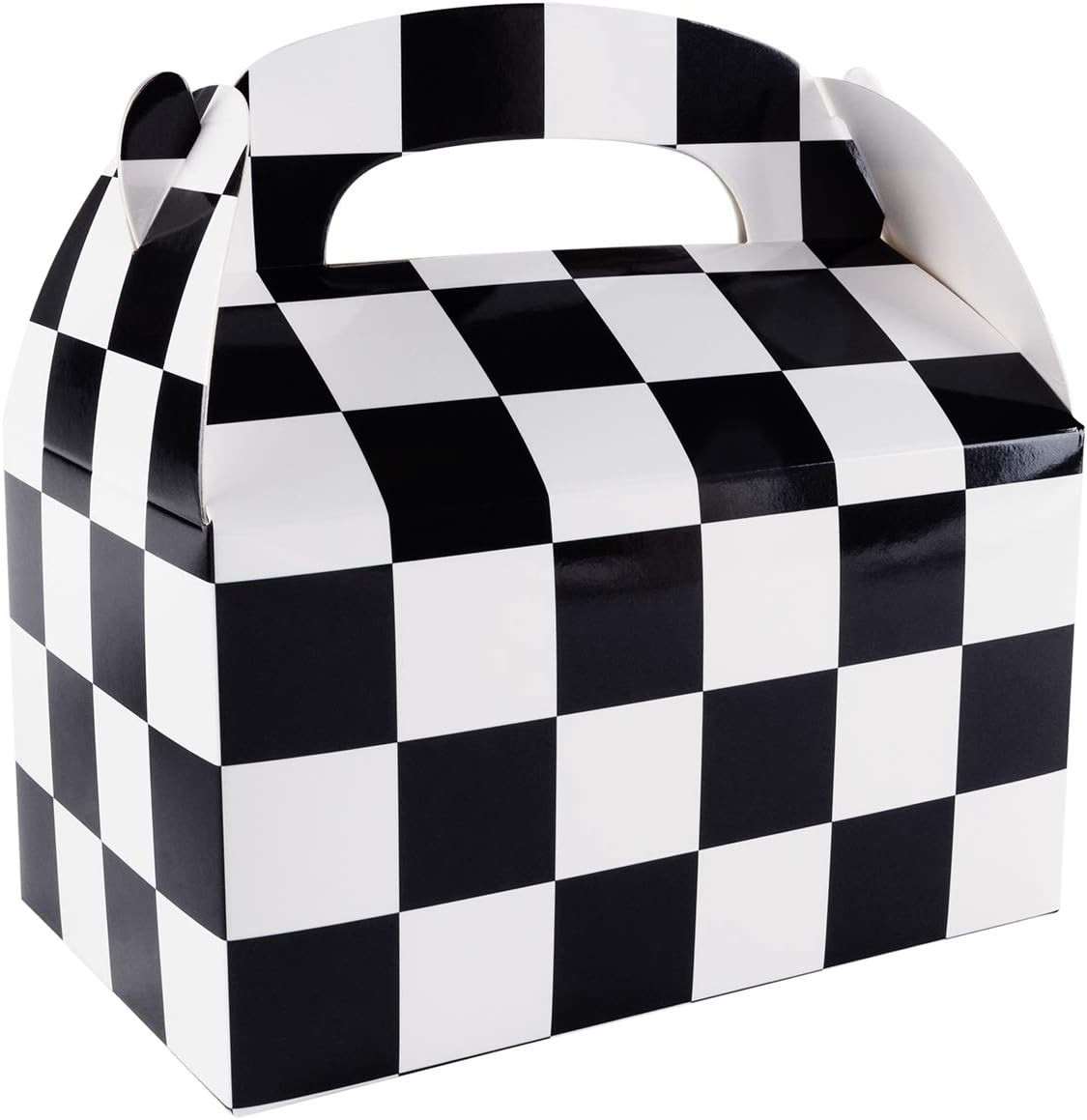 12 Pack Black and White Checker Racing Flag Pennant Treat Gift Paper Cardboard Boxes with Handles... | Amazon (US)