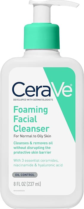CeraVe Foaming Facial Cleanser, Daily Face Wash for Oily Skin, Hyaluronic Acid + Ceramides + Niac... | Amazon (US)