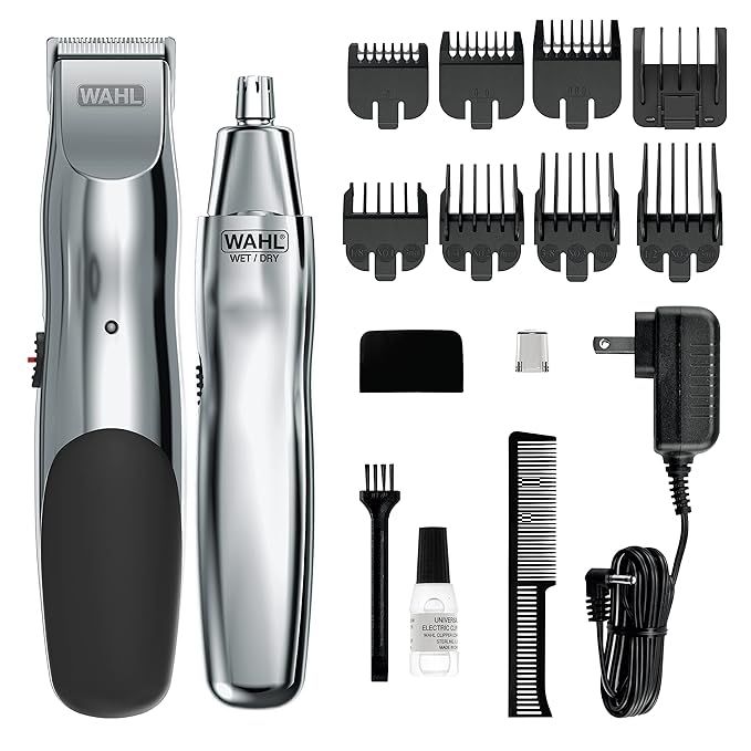 WAHL Groomsman Rechargeable Beard Trimmer kit for Mustaches, Nose Hair, and Light Detailing and G... | Amazon (US)