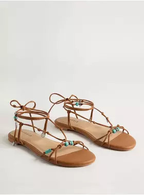 Beaded Strappy Sandal (WW) | Torrid (US & Canada)