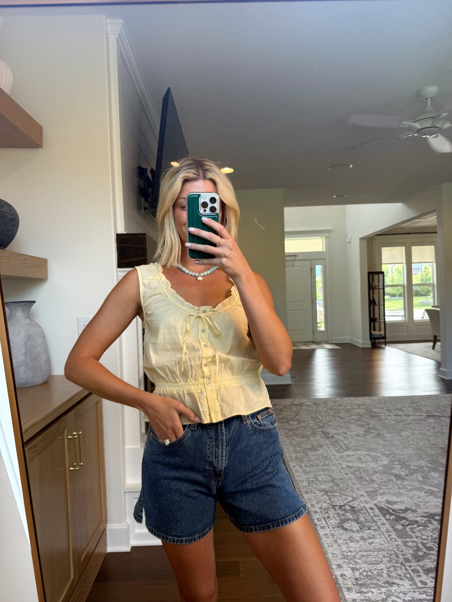 Target mom outfit! Size small top. Denim shorts size up one

#LTKootd #LTKmomlife