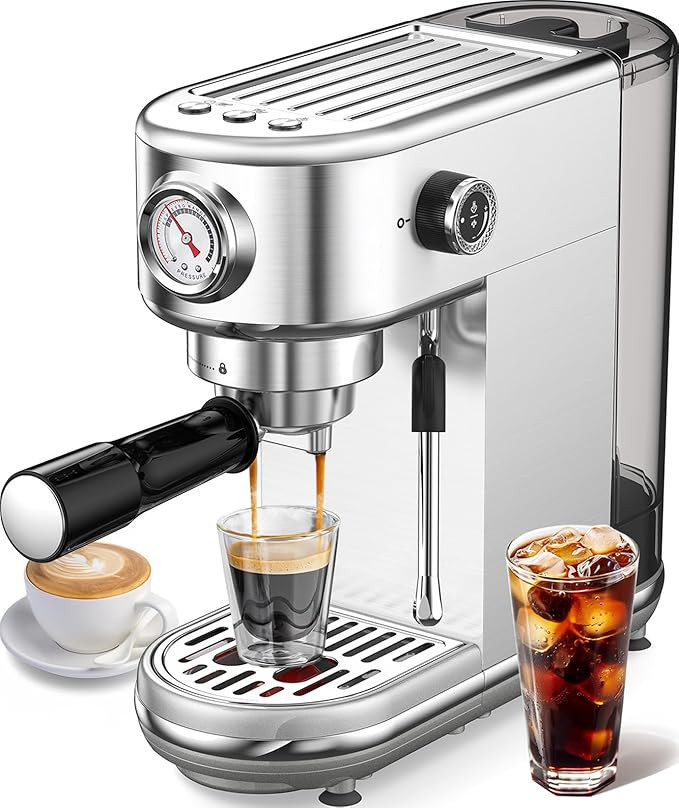 atatix Espresso Machine with Milk Frother, 20 Bar Pressure Espresso Maker, with 44OZ Removable Ta... | Amazon (US)