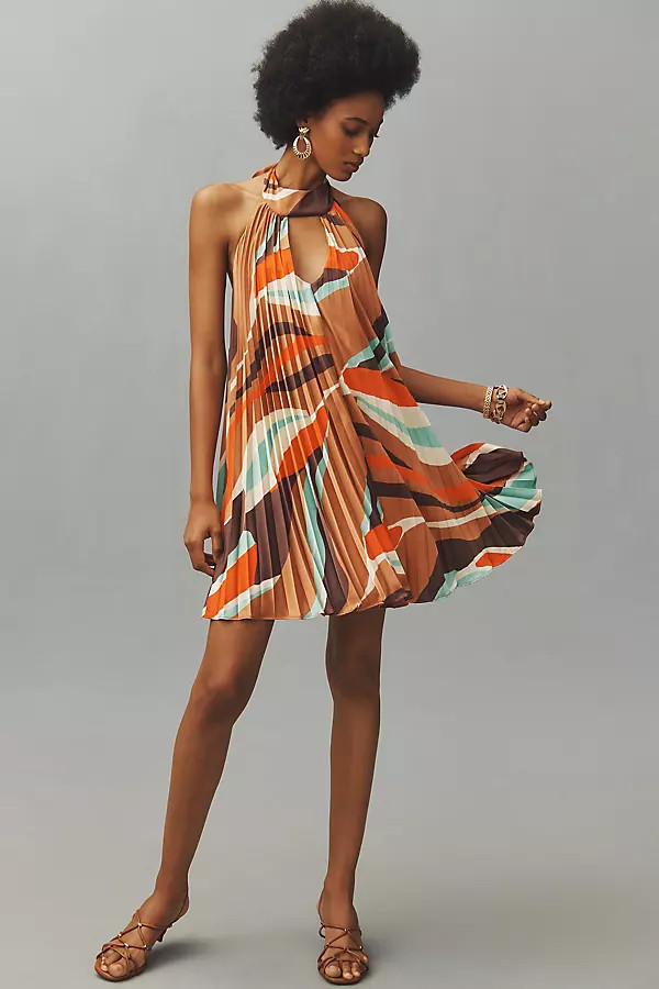 Hover your mouse over an image to zoom.525Hutch Halter Pleated Swing Mini DressHutch(1) Reviews$9... | Anthropologie (US)