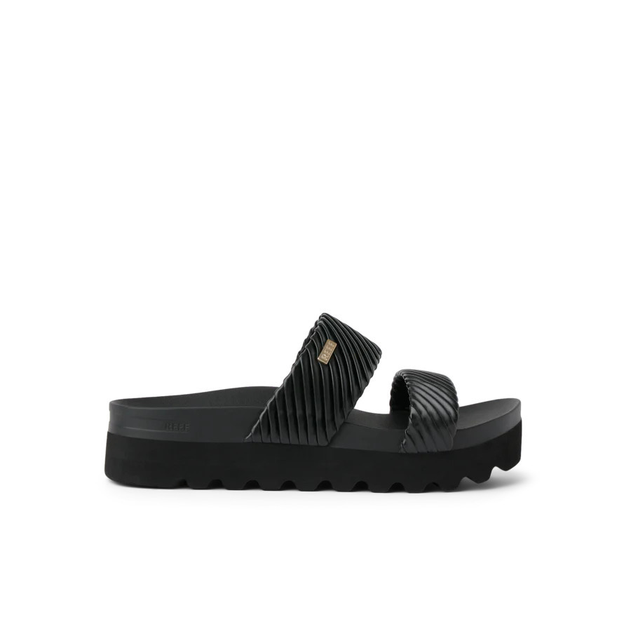 Women's Cushion Vista Hi Slides in Black Braid | REEF® | REEF