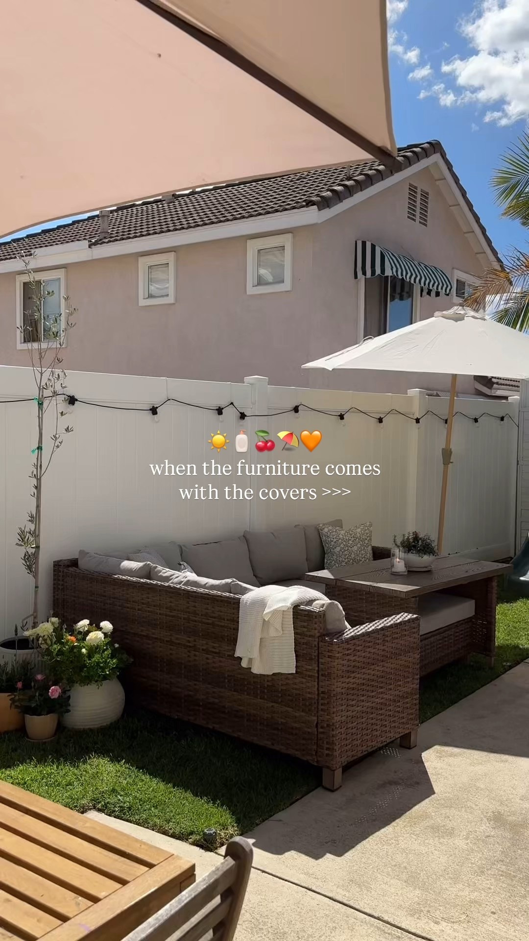 Outdoor furniture, outdoor patio, backyard inspo, small backyard 

#LTKmomlife #LTKSeasonal #LTKHome