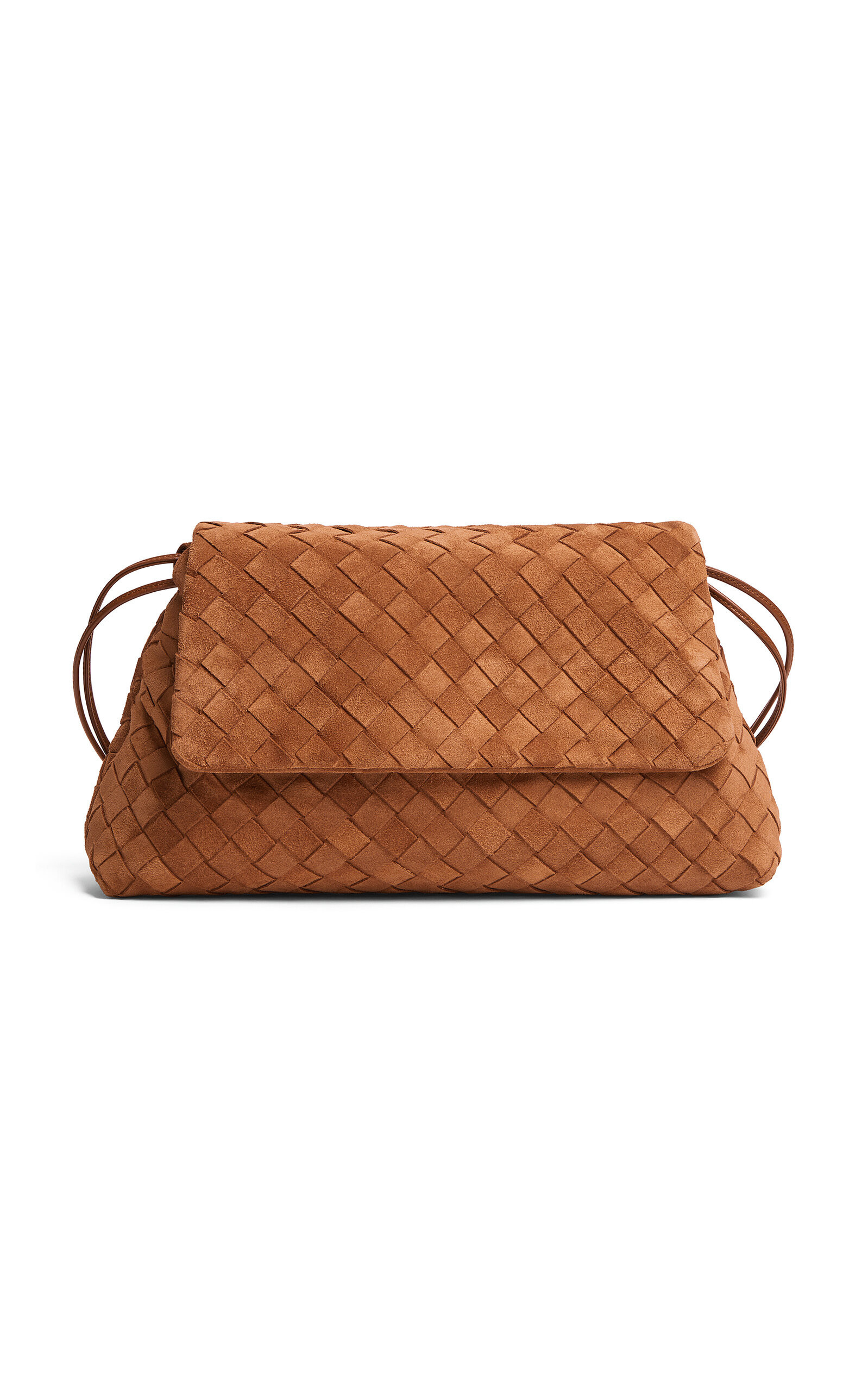 Bottega Veneta - Giorno Intrecciato Suede Bag - Brown - OS - Moda Operandi | Moda Operandi (Global)
