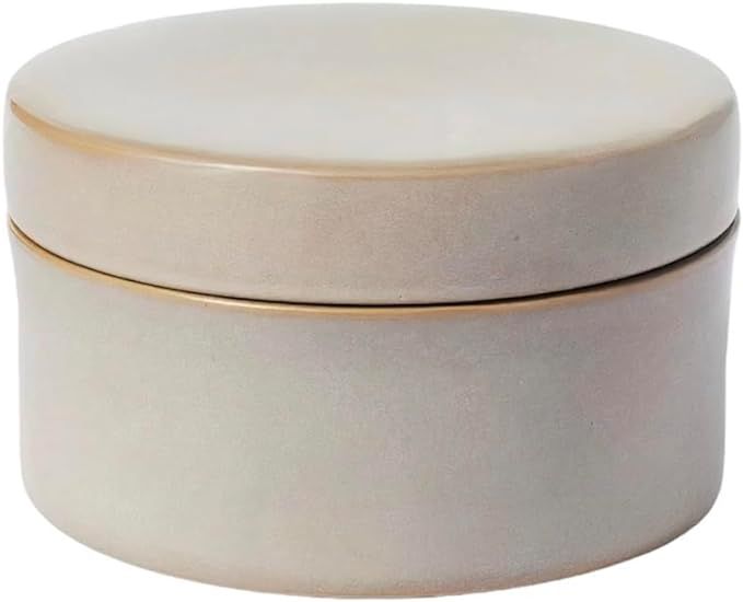 Decoration Round Carved Ceramic Box Gray - Threshold designed with Studio McGee "7 x 7" | Amazon (US)