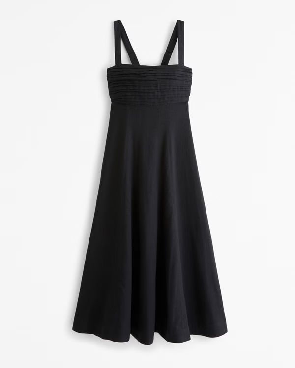 The A&F Emerson Fit & Flare Midi Dress | Abercrombie & Fitch (US)