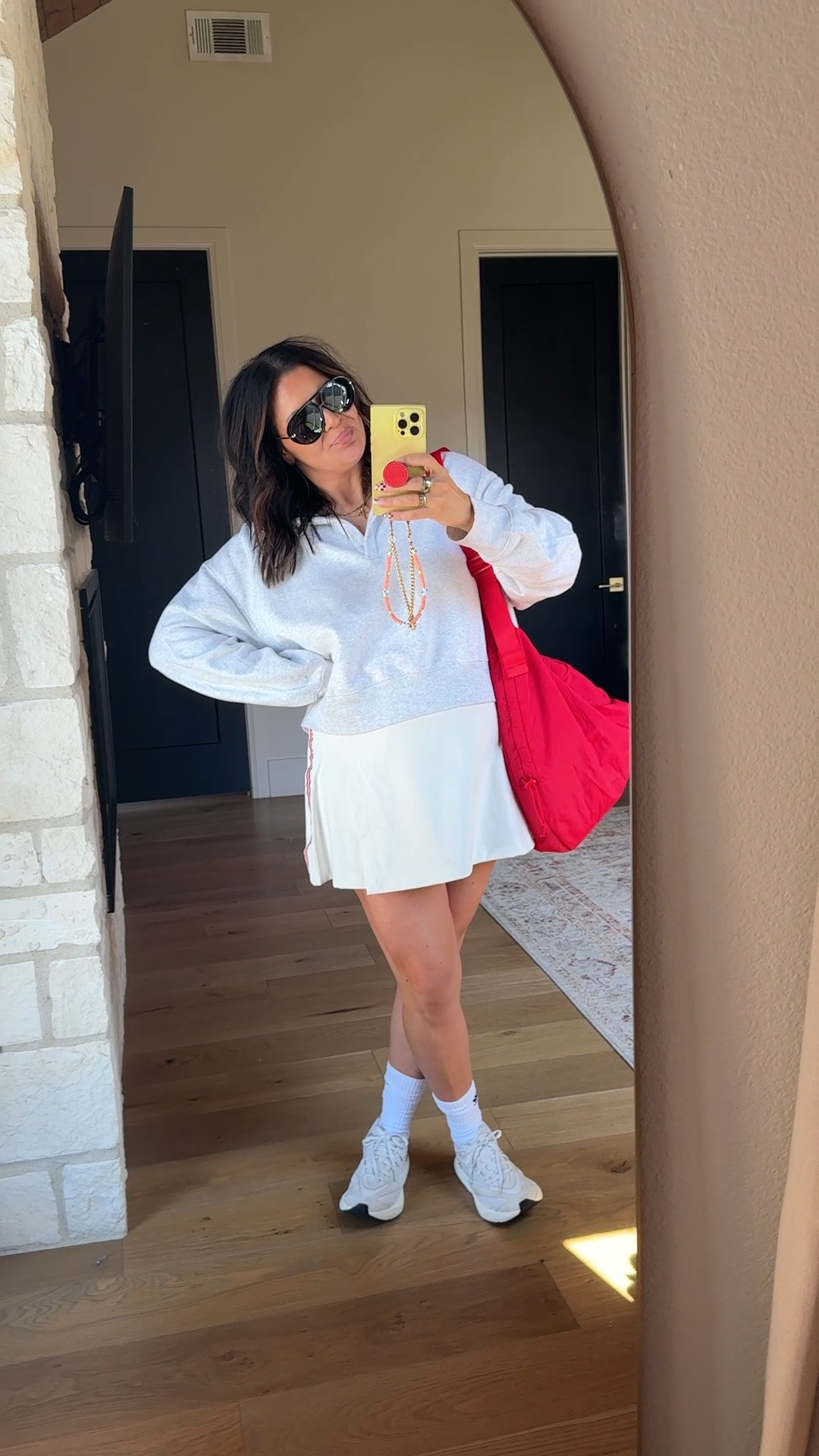 Easy little mom-on-the-go outfit
Target Sweatshirt: XL
KOHLS Skort: Large
Sneakers: Adidas (TTS)

Sports mom look, game day for, athleisure

#LTKStyleTip #LTKSaleAlert #LTKMidsize

#LTKStyleTip #LTKMidsize #LTKFindsUnder50