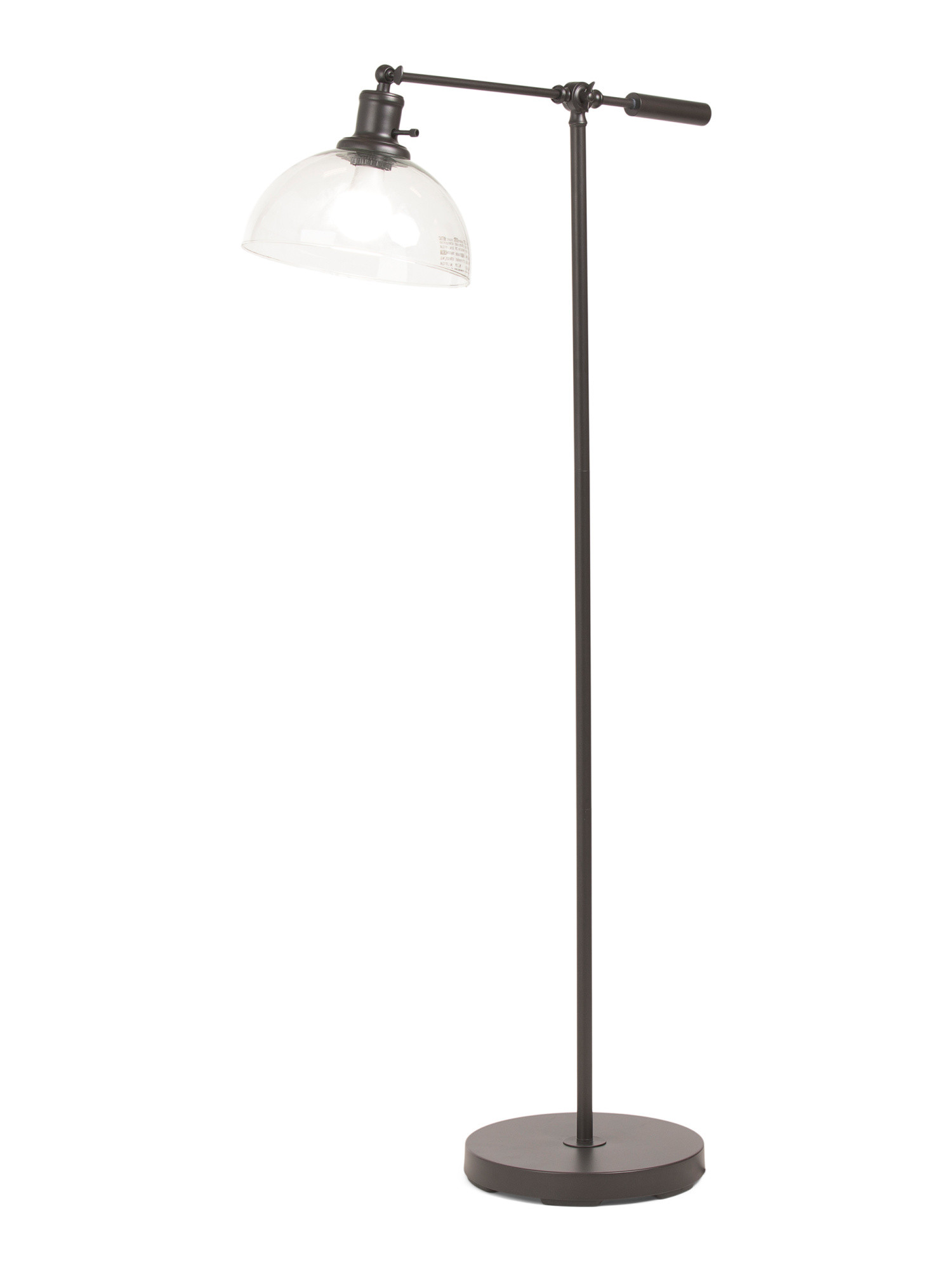 48.5in Glass Shade Task Floor Lamp | TJ Maxx