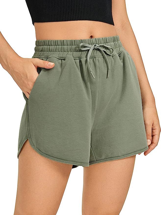 CRZ YOGA Women's Casual Sweat Shorts - 3.5''/6'' Athletic Summer Comfy Cotton Lounge Shorts Gym J... | Amazon (US)