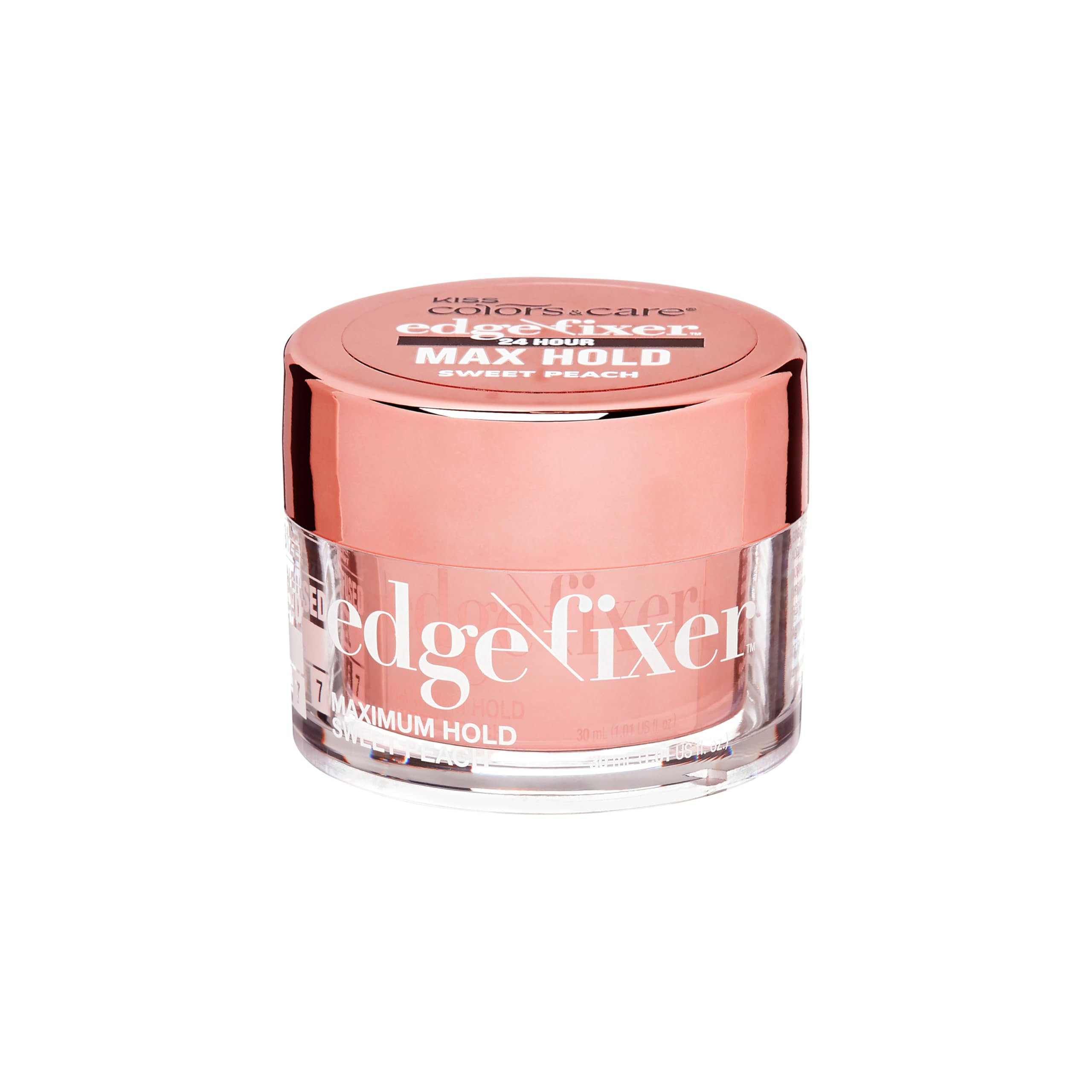 KISS COLORS & CARE Maximum Hold Edge Fixer, 24 Hour Scented Styling Hair Gel with Biotin, Non-Gre... | Amazon (US)