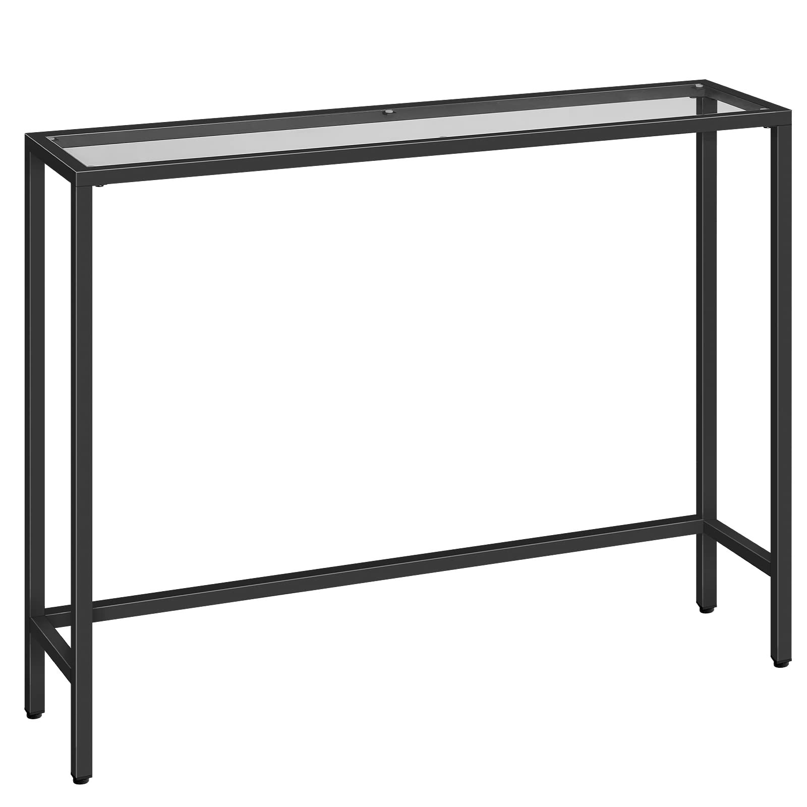 HOOBRO Black Console Table, Tempered Glass Sofa Table, Slim Hallway Table, Glass Console Table, 1... | Amazon (UK)