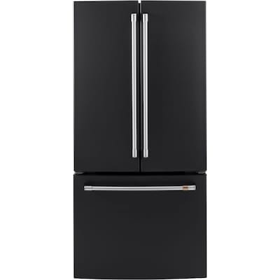 Cafe 18.6-cu ft Counter-depth French Door Refrigerator with Ice Maker (Matte Black) ENERGY STAR L... | Lowe's