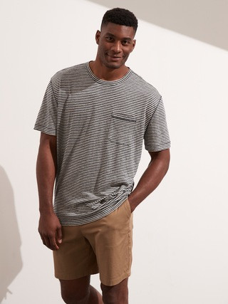 Linen Crew-Neck T-Shirt | Banana Republic (US)