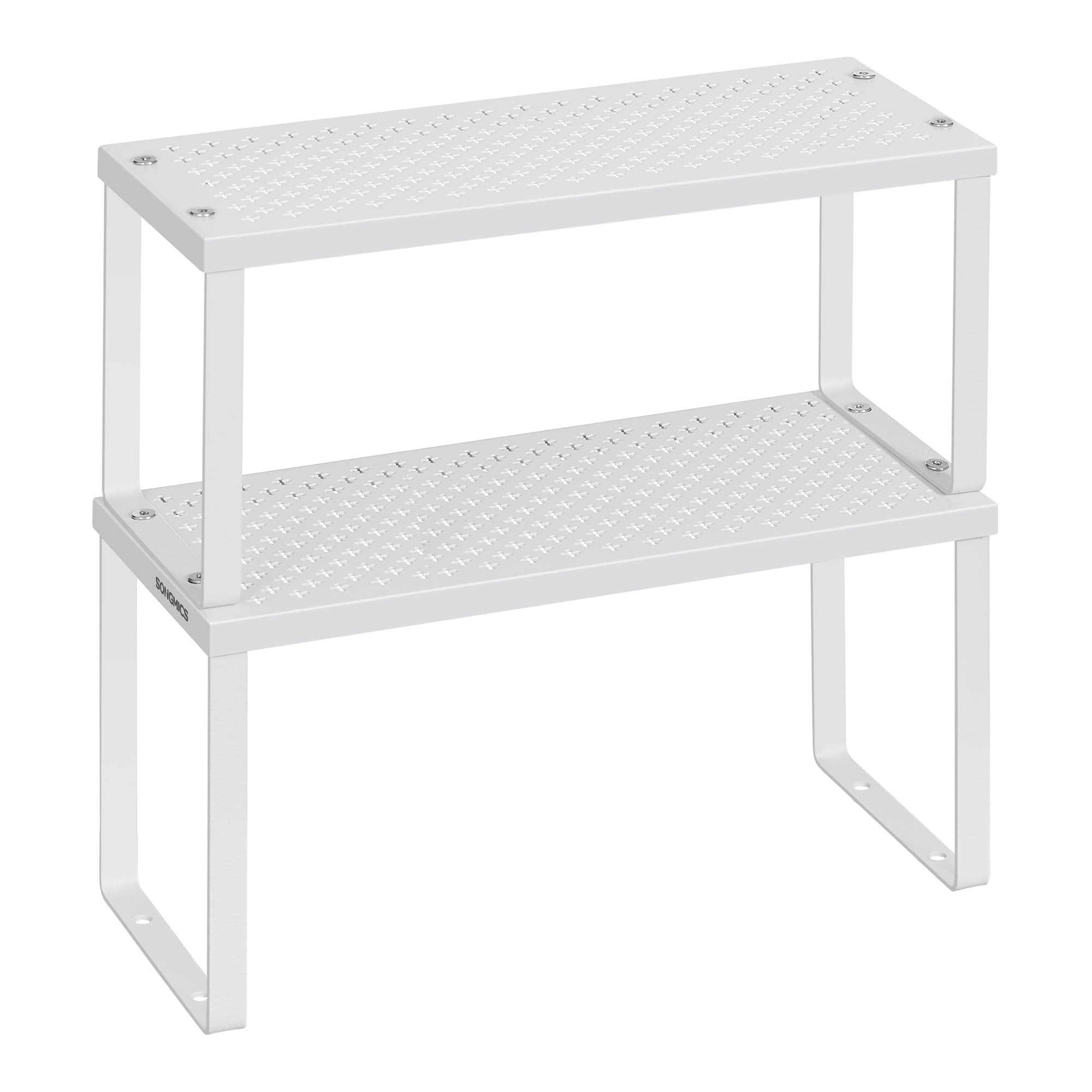 SONGMICS Spice Racks, Set of 2 Metal Cabinet Shelf Organizers, Countertop Organizers, Shelf Riser... | Amazon (US)