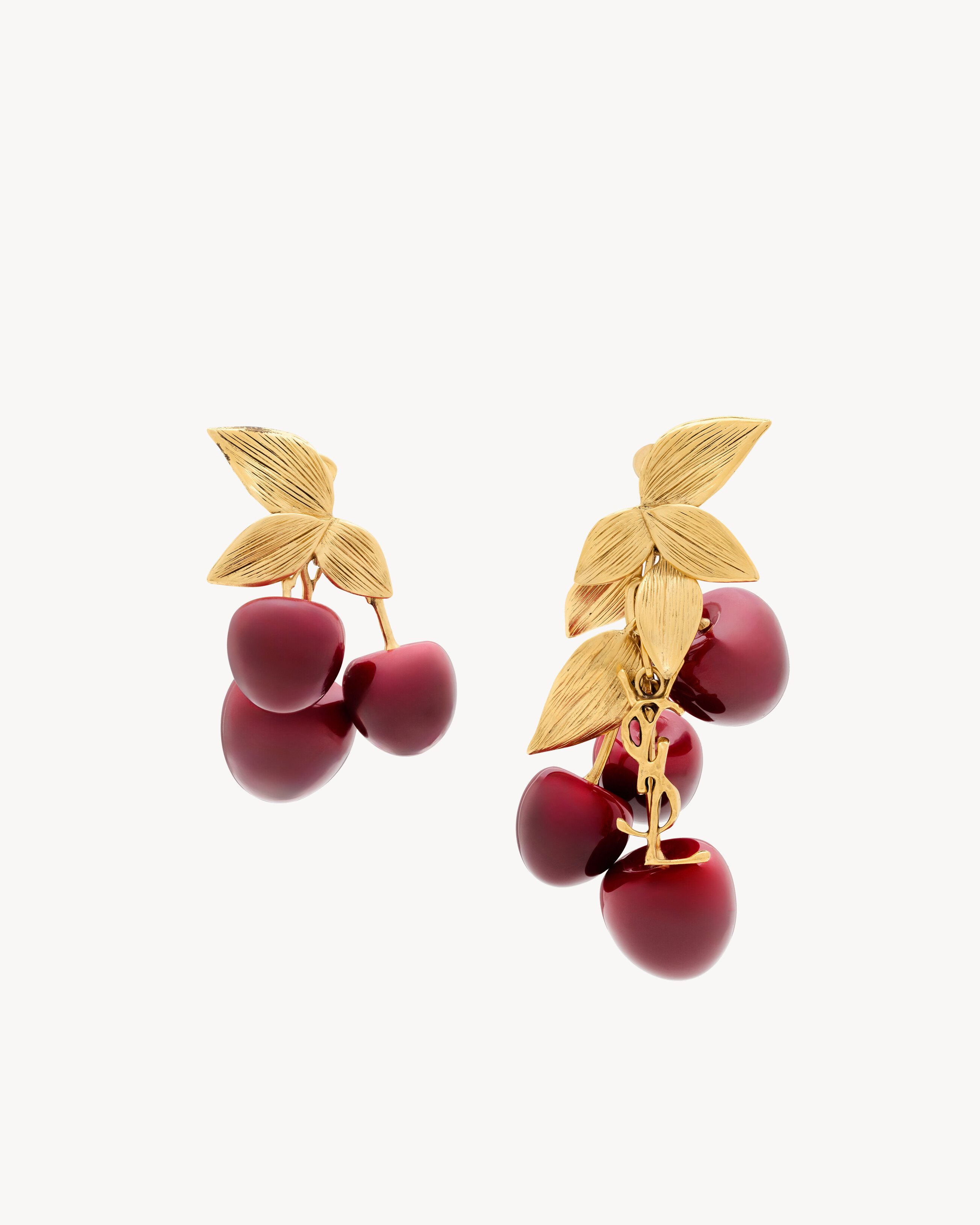CASSANDRE cherry earrings in resin and metal | Saint Laurent Inc. (Global)