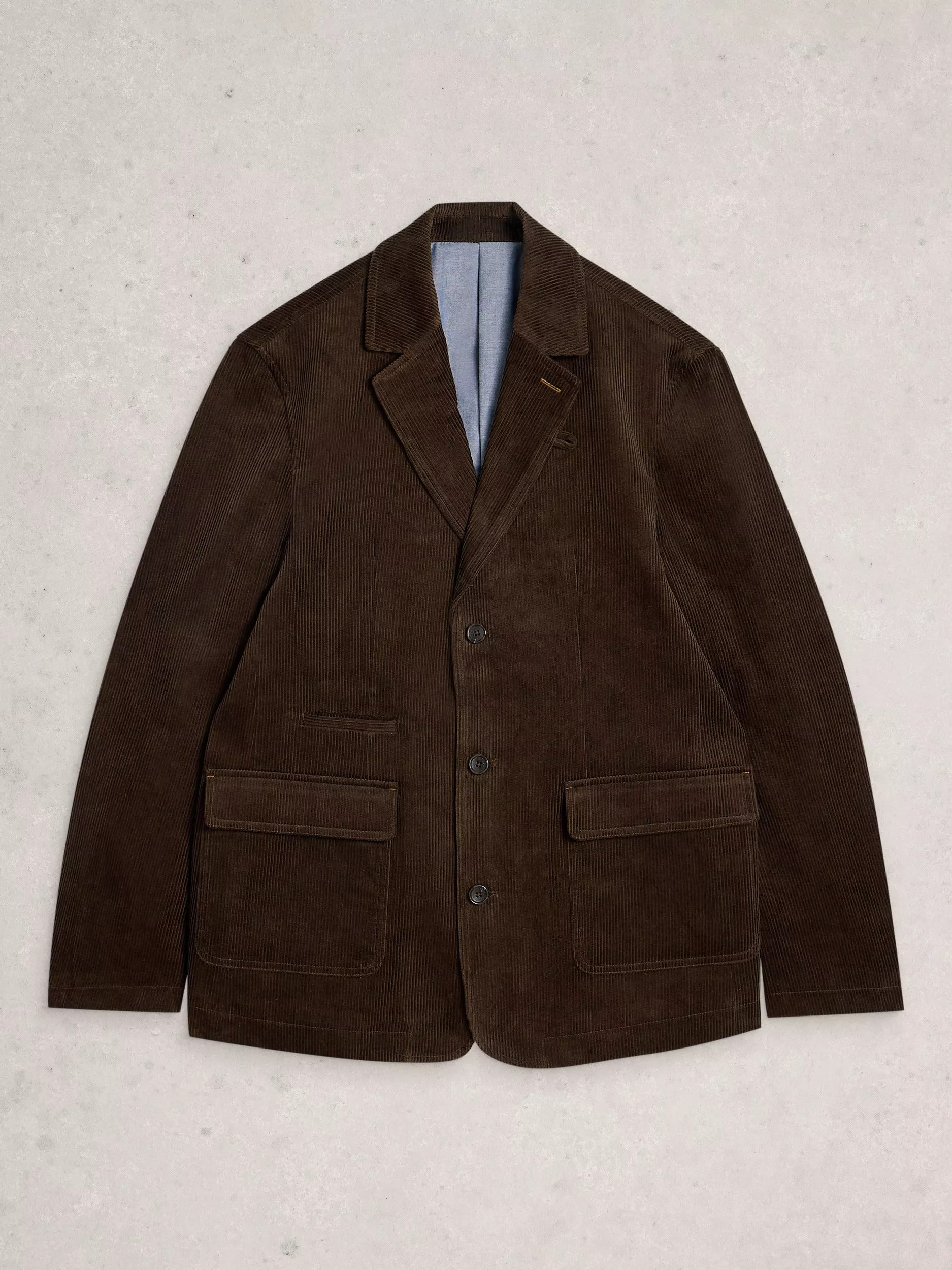 White Stuff Cotton Corduroy Blazer, Dk Brown | John Lewis (UK)