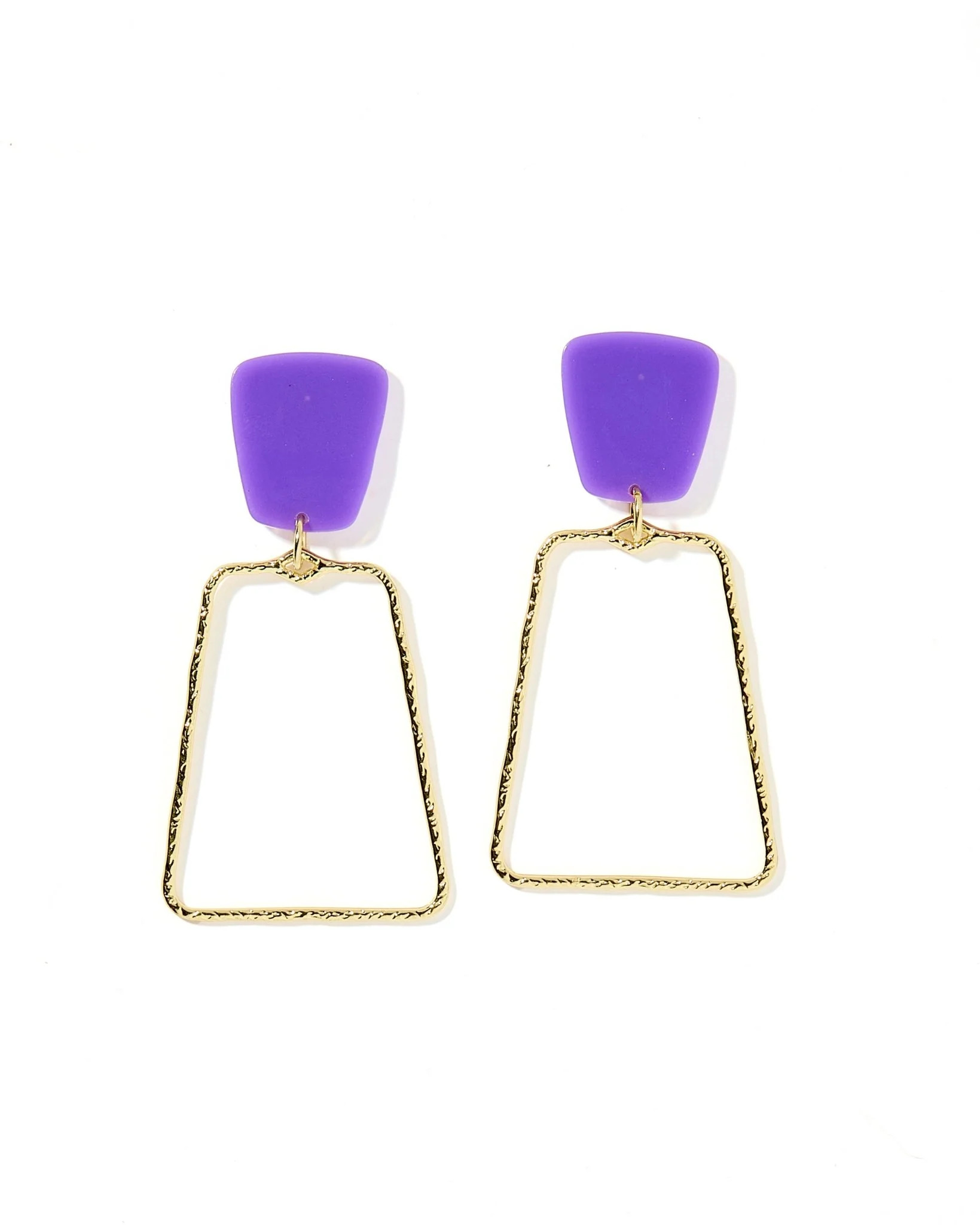 Kaelyn Statement Earrings - True Purple | LINNY CO LLC