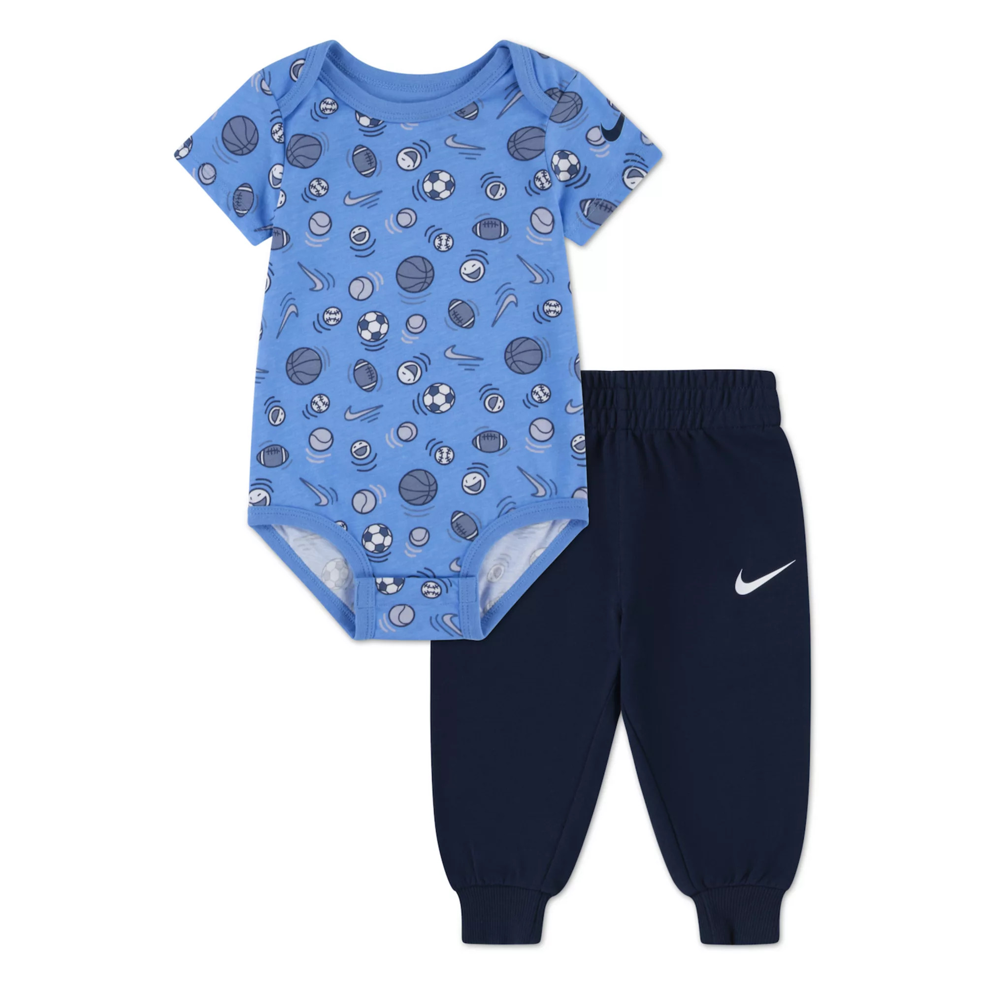 Baby Boys Nike Sport Balls Short Sleeve Bodysuit & Pants 2-Piece Set | Kohl's