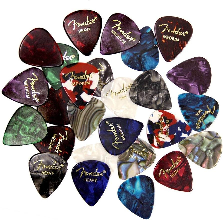Fender Premium Picks Sampler - 24 Pack Includes Thin, Medium & Heavy Gauges | Amazon (US)