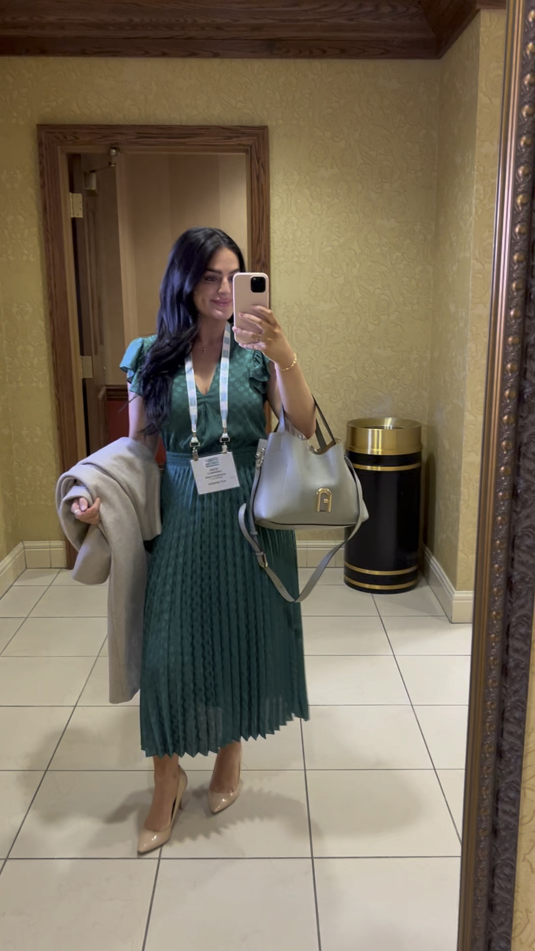 Polka Dot Pleated Satin Midi Dress perfect for the spring!

#LTKfindsunder100 #LTKVideo #LTKworkwear