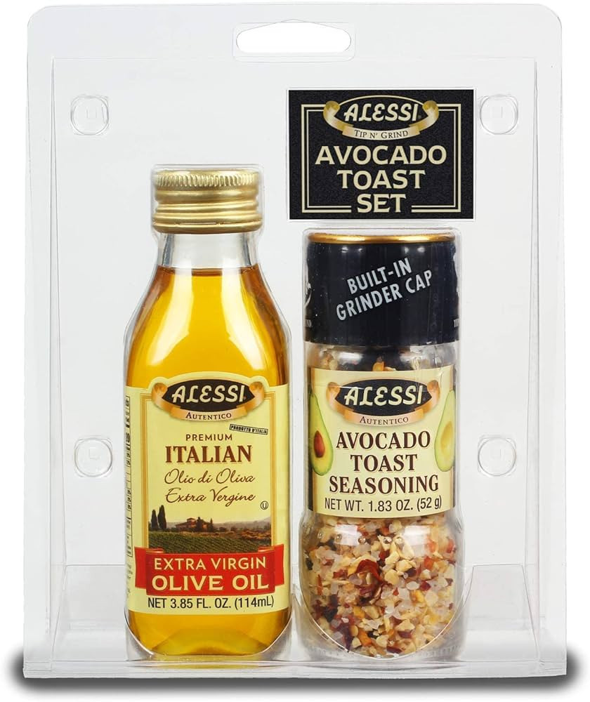 Alessi Extra Virgin Olive Oil and Avocado Toast Seasoning Combo Pack | Amazon (US)