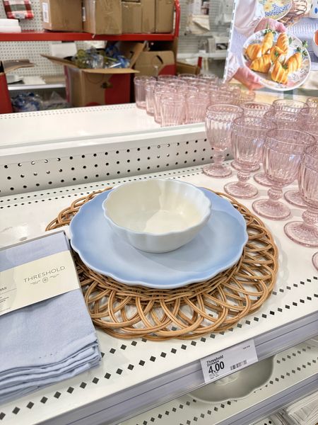 New target spring finds! Pretty blue scalloped dishes and pink goblets 💗

#LTKhome #LTKsalealert #LTKfindsunder50
