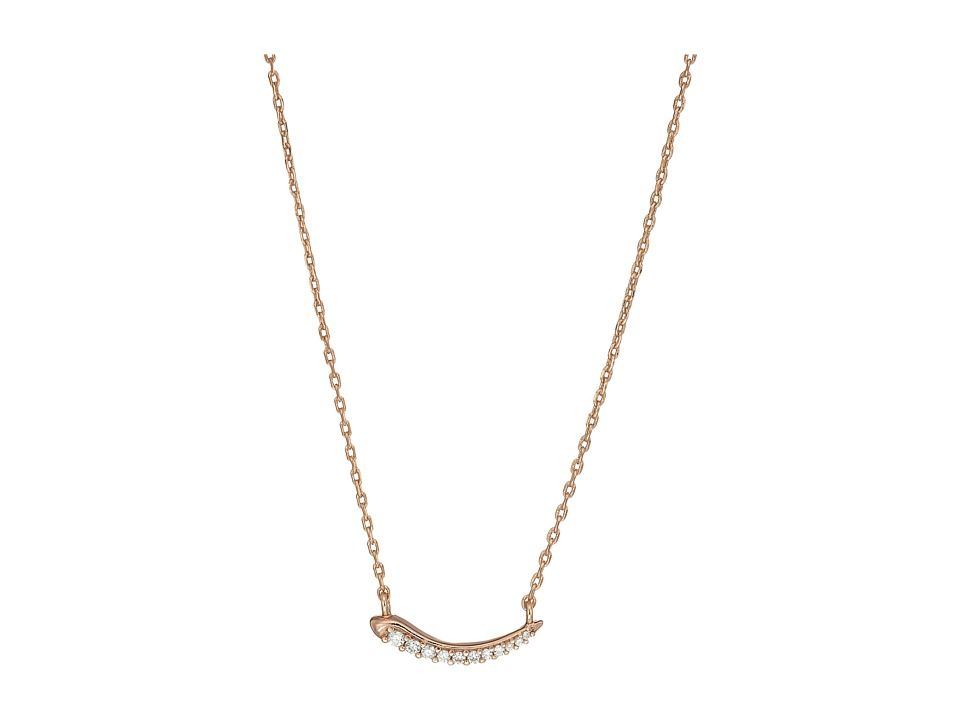 Kendra Scott - Whitlee Necklace (Rose Gold Metal/White CZ) Necklace | Zappos