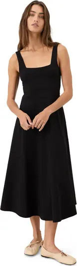 Pact Fit & Flare Square Neck Dress Made With Organic Cotton | Nordstrom | Nordstrom