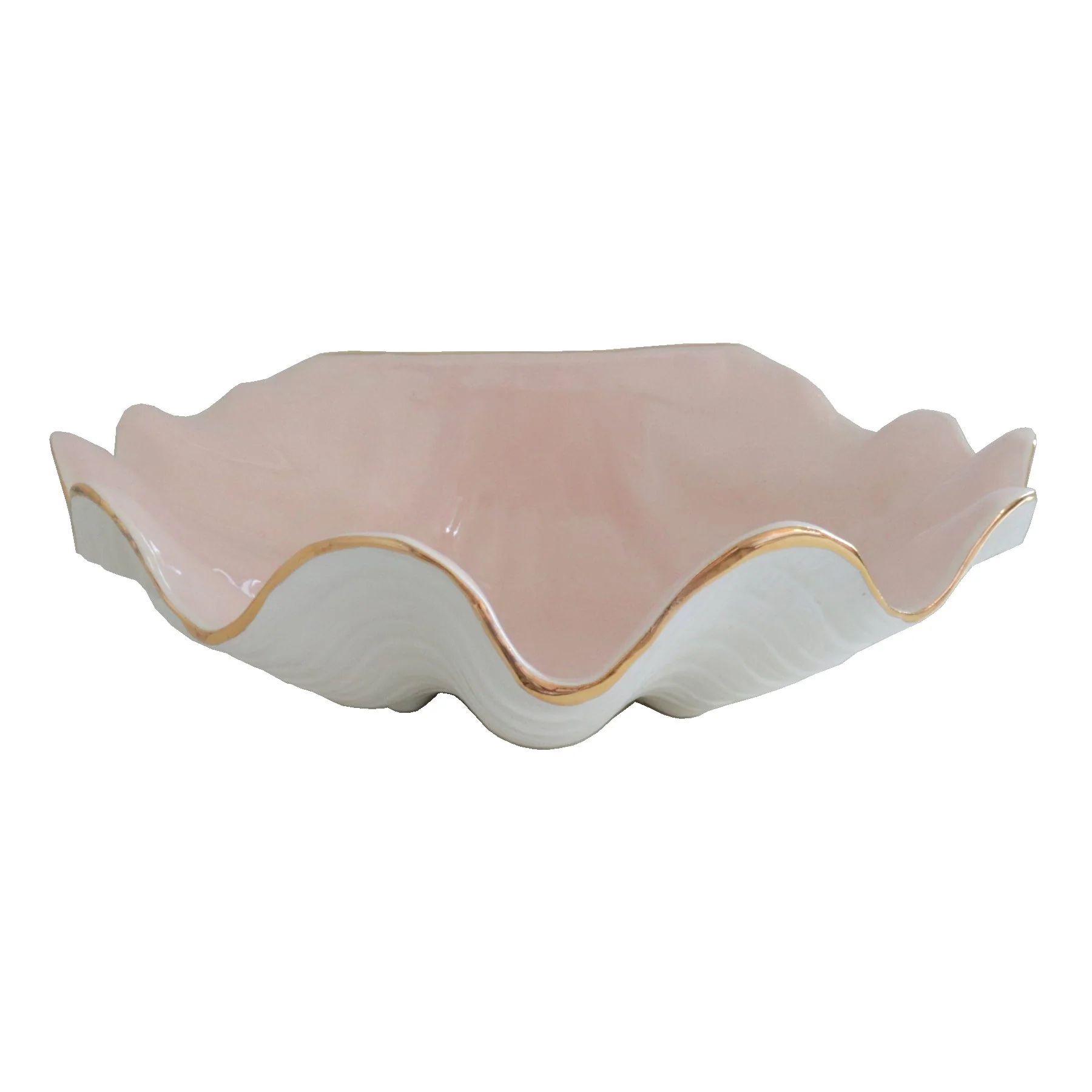 Clam Shell Bowl with 22K Gold Accent | Ruby Clay Company
