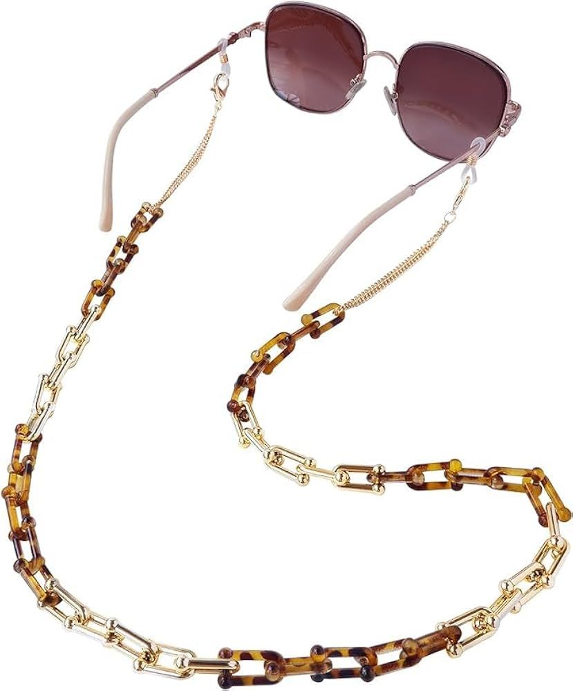 POLOSA Leopard Eyeglass Chain Stylish Glasses Holder Mask Chain Strap Sunglasses Holder Necklace ... | Amazon (US)