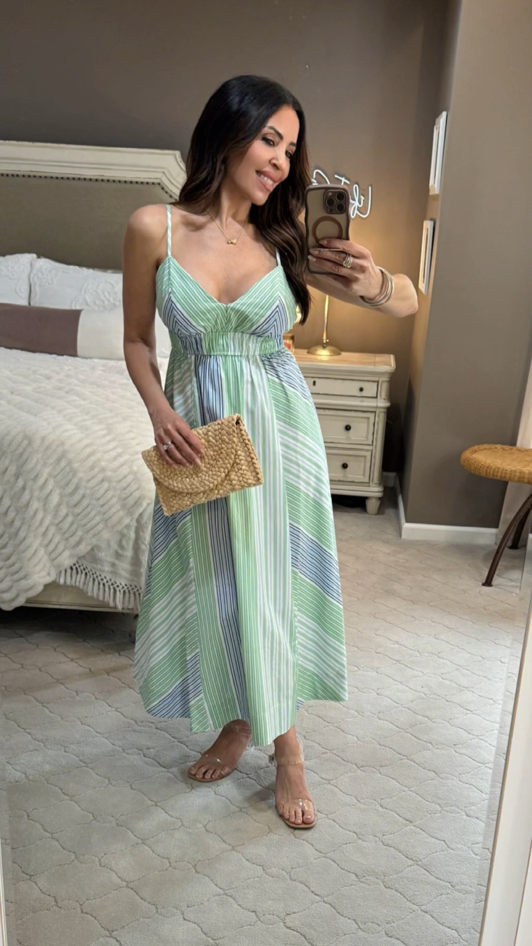 You guys... RUN to Walmart! 🏃‍♀️ This striped maxi gives me such high-end vibes but for under $40. It’s the perfect 'one and done' outfit for wedding season or graduation parties. Hurry before it sells out! 👗✨
#walmartstyle #aritziadupe