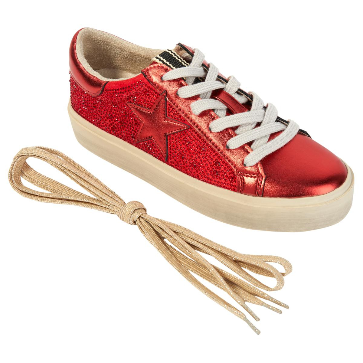 SHUSHOP REBA Star Crystal Everyday Lace-Up Sneaker - 22747967 | HSN | HSN